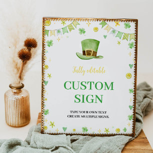Poster Lucky One St Patrick's Day Anniversaire personnali