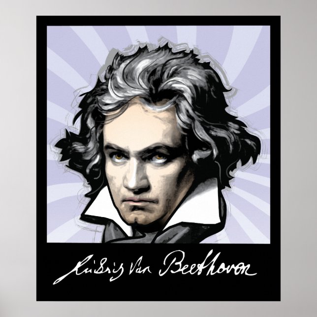 Poster Ludwig van Beethoven (Devant)