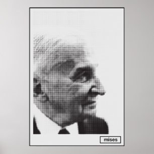 Poster Ludwig von Mises Halftone Imprimer
