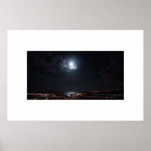 Poster Lueur éclairée par la lune grande
