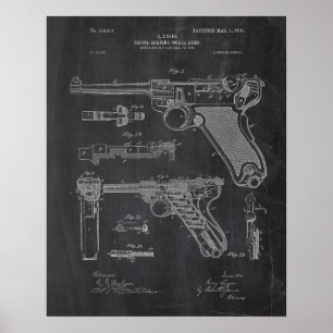 Poster Luger Pistol Parabellum Patent