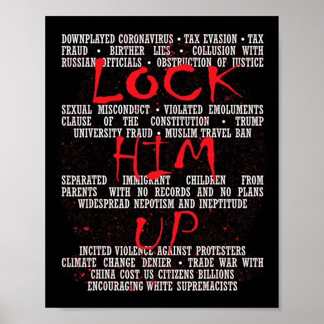 Poster Lui fait monter l'anti-trump (Devant)