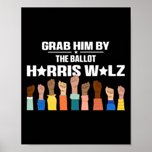Poster Lui Par Le Ballot Kamala 2024 Funny Harris Électio