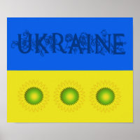 L'Ukraine drapeau avec des tournesols