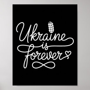 Poster L'Ukraine est pour toujours - Cœur patriotique ukr