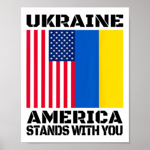 Poster L'Ukraine L'Amérique est à vos côtés  Soutien amér