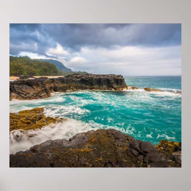 Poster Lumaha'i Beach, Kauai, Hawaii (Devant)