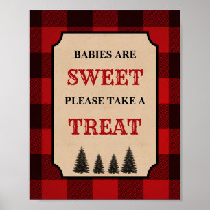 Poster Lumberjack Les Bébés Sont Sweet Dessert Panneau
