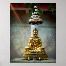 Poster Lumière brillante de Bouddha