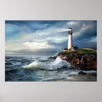 Poster Lumière de l'espoir, phare de Pigeon Point