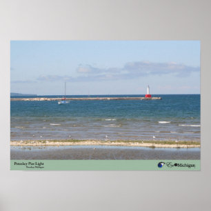 Poster Lumière de pilier de Petoskey - Michigan