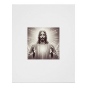 Poster Lumière divine : Un portrait du Seigneur Jésus Chr