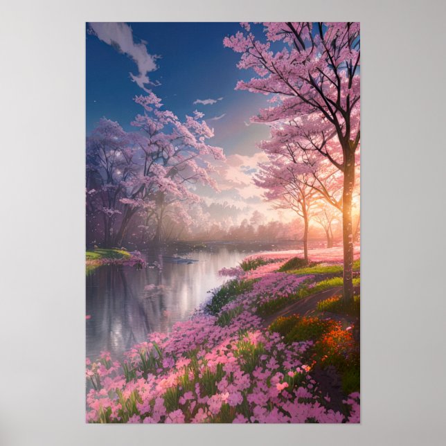 Poster Lumière dorée sur la rivière Lazy (Devant)