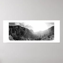 Poster Lumière du soleil dans la vallée Panoramique noir