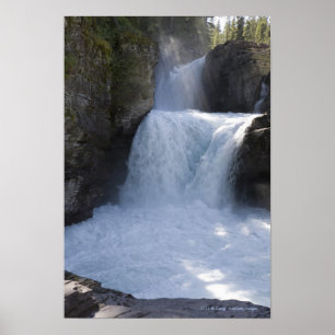 Poster Lumière Du Soleil Sur Les Cascades Du Côté D'Une M