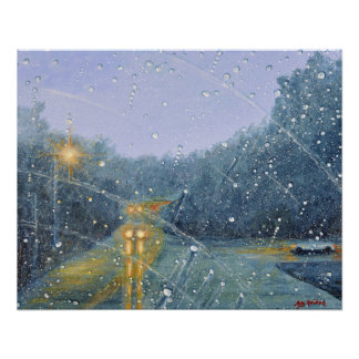 Poster Lumière et chaleur par un jour de pluie