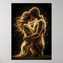 Lumière Éternelle - Art de Silhouette Dorée Minima