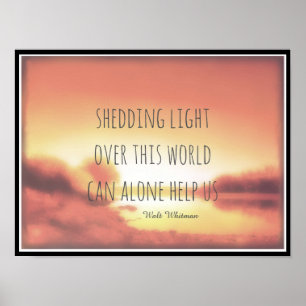 Poster lumière inspirante Walt Whitman citation