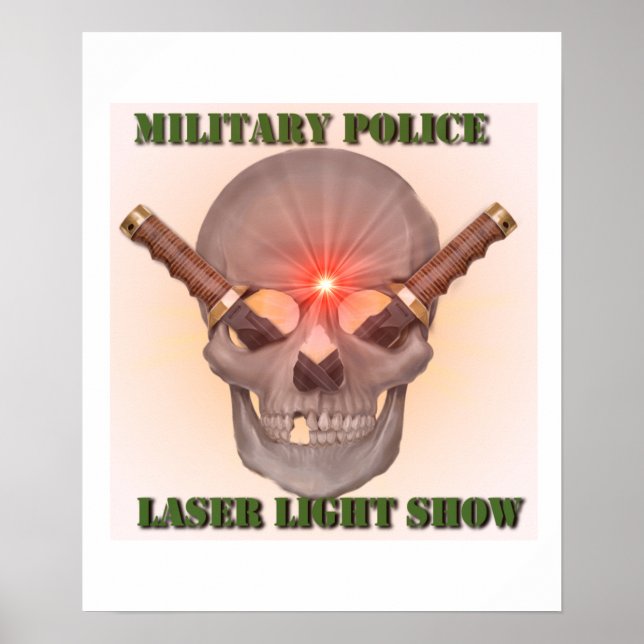 Poster Lumière laser de la police militaire (Devant)