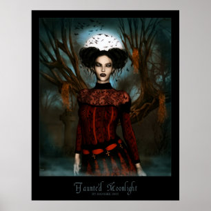 Poster Lumière Lune Hantée