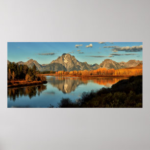 Poster Lumière précoce dans le Wyoming à Oxbow Bend