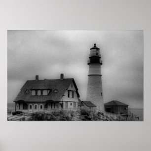 Poster Lumière principale de Portland, cap Elizabeth JE