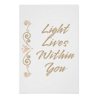 Poster Lumière Vive en Vous Inspirant Motivationnel