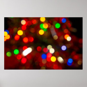 Poster Lumières bokeh abstrait arrière - plan défocabulai
