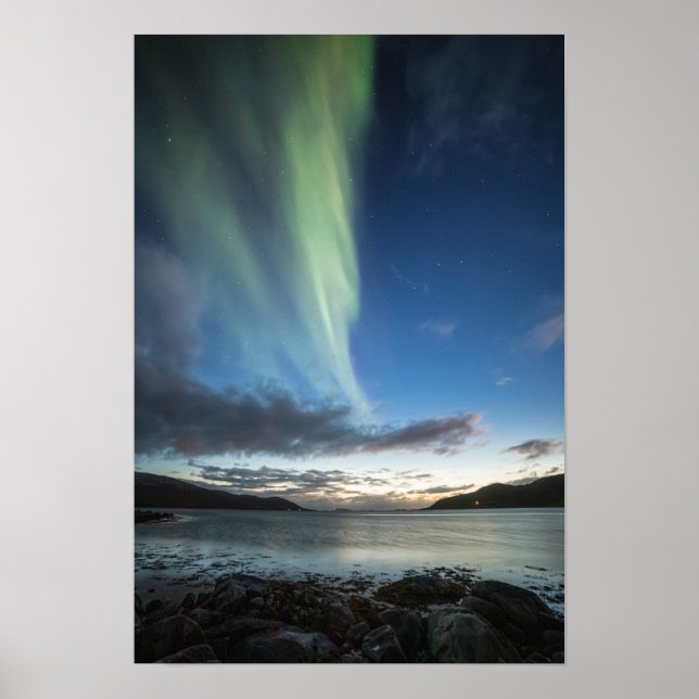 Poster Lumières du Nord en Norvège (Devant)