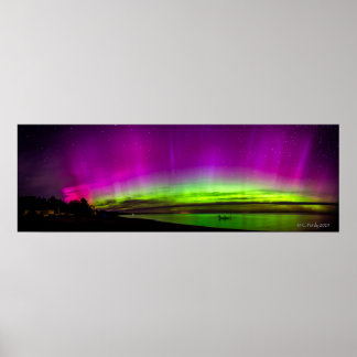 Poster Lumières du Nord sur la baie Hammond
