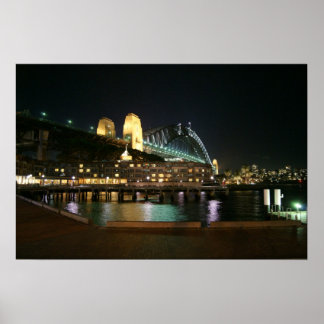 Poster Lumières du pont du port