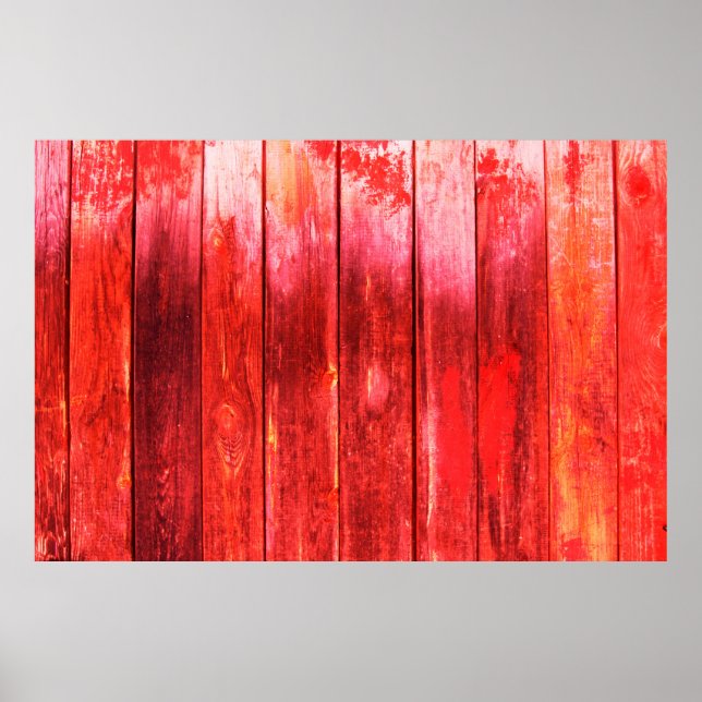 Poster Lumineuse texture de la planche murale en bois rou (Devant)