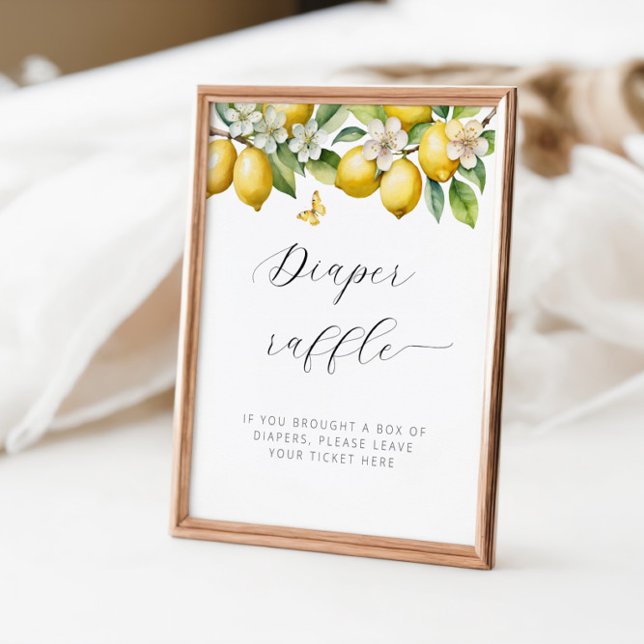 Poster Lumineux Baby shower de citron d'été Raffin de cou (Créateur téléchargé)