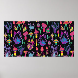 Poster Lumineux, hallucinogène, décoratif, fantastique mu