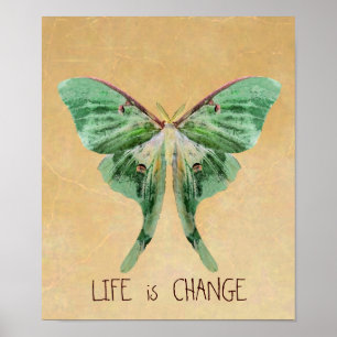 Poster Luna Moth Imprimer La vie est en train de changer