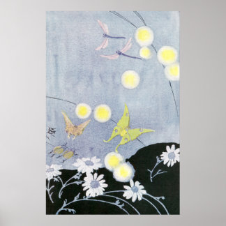 Poster Luna Moth Lit par lueur de lucioles