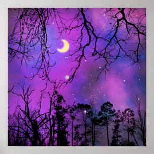 Poster Lunaire, Lune Lover, Galaxie, Homme & Femme, Espac