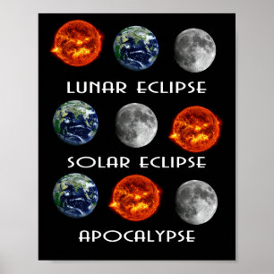 Poster Lunar Eclipse Solar Eclipse Apocalypse