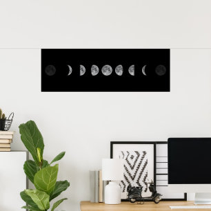 Poster Lunar Moon Phases Celestial