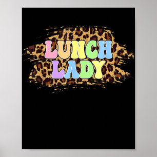 Poster Lunch Lady Teacher Funny Easter Day Lunch Lady 