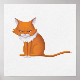 Poster Lundi Matin Visage de chat