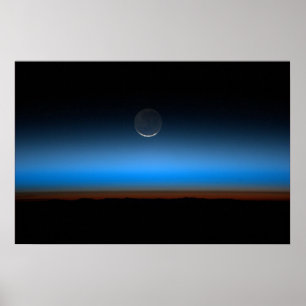Poster Lune à partir de l'impression de toile spatiale
