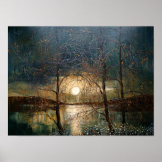 Poster Lune, art contemporain.