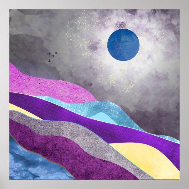 Poster Lune Bleue (Devant)