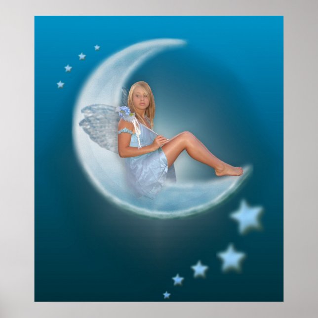 Poster Lune bleue (Devant)