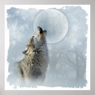 Poster Lune bleue de loup