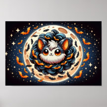 Lune Chauve-Souris Effrayante : Jolie illustration