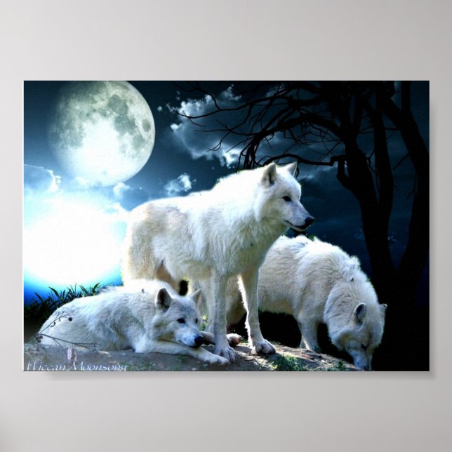 Poster Lune de loup complète (Devant)
