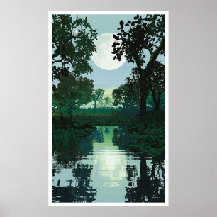 Poster Lune et eau 2