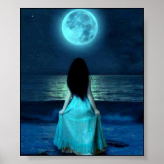 POSTER LUNE ET FEMME